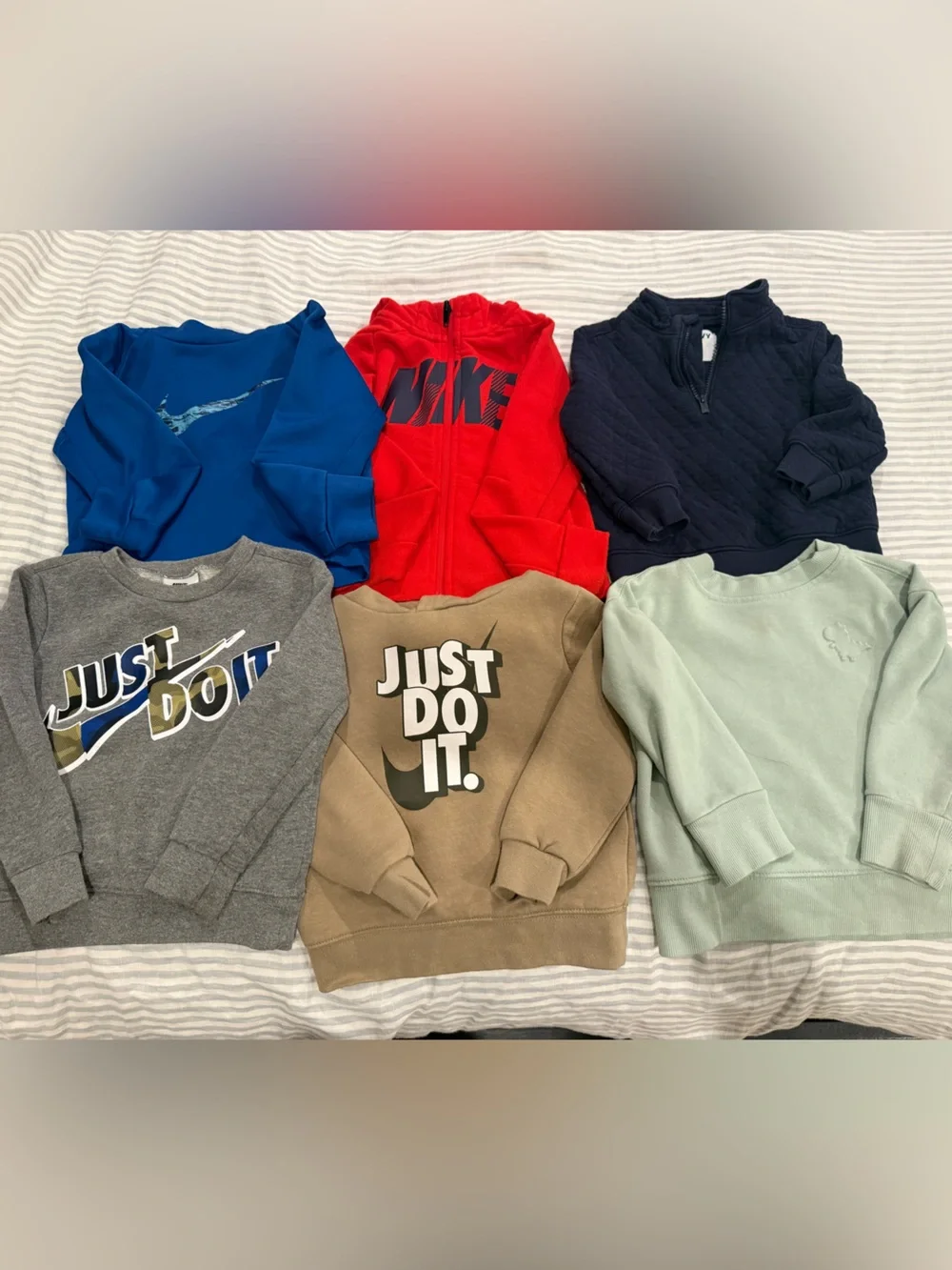 2T Kids Sweatshirt Bundle - Gray, Blue, Tan, Red, Mint, Navy
